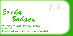 erika bohacs business card