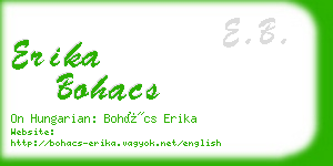 erika bohacs business card